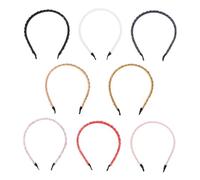 minkissy 8piezas Diadema Trenzada Con Cuentas y Adornos Para Niñas Unidades Accesorios Cabello Trenzado Para Bodas y Eventos Diadema Elegante Con Trenza De Pelo Artificial