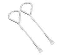 minkissy Abridor de Tapas de Pintura de Acero Inoxidable Plateado, Herramienta Multifuncional Fácil de Usar para Abrir Botes y Latas, Pack de 2 Unidades