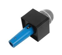 minkissy Accesorios de Micrófono Simulados para Karaoke Disfraces Recuerdos de Fiesta Micrófono de Simulación con Estación de Bandera para Fiestas de Cumpleaños