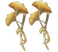 minkissy Accesorios Para El Cabello De Otoño Pinza Forma De Hoja De Ginkgo Diseño Exclusivo Fácil De Usar