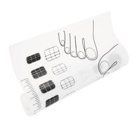 minkissy Almohadilla de Silicona para Decoración de Uñas Tapete de Manicura Guía de Pegatinas para Uñas Práctica de Esmalte Casa