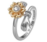 minkissy Anillo Giratorio De Girasol Para Mujer Anillo De Girasol Ajustable Anillos De Girasol Anillos De Flores Anillos De Aleación