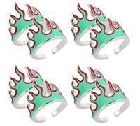minkissy Aro De Bisuteria Mujer Anillo De Dedo Para Hombres Anillos De Anillo Creativo De Los Dedos Anillo De Anillo De Dedo Ajustable Metal 2 Piezas X 4
