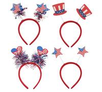 minkissy Aros De Fiesta 4pcs Tocado De Día De La Independencia Aros Creativos Decorativos