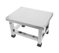 minkissy Banco Compacto de Acero Inoxidable para Uso Técnico y Cocina, Resistente a Manchas y Ahorro de Espacio, Adecuado para Adultos Diseño Industrial