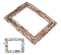 minkissy Base de Flores de Ratán Natural Decorativa y Tejida para Proyectos de Manualidades y Vintage en Interiores
