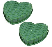 minkissy Bases de Barro en Forma de Corazón con Ventosa, 2 Piezas, Tamaño Pequeño, para Arreglos DIY en Decoración de Coche de Boda y Eventos Obsequios Color Aleatorio Estilo Aleatorio