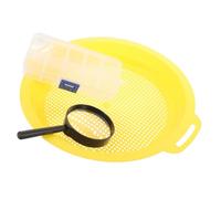 minkissy Batea de Tamizado para Búsqueda Malla Portátil de Manual con y Caja Herramienta Ligera para Bateo y Filtrado Preciso