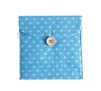 minkissy Bolsa Menstrual Azul Lunares para Mujer, Organizador De Toallas Sanitarias, Tamaño Compacto para 3-5 Unidades, Bolsa Secreta Simple para Uso Diario y Viajes