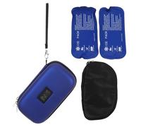 minkissy Bolsa Térmica Portátil para Insulina con Pantalla Digital, Enfriador de Viaje Eva Resistente, Incluye 1 Estuche con Ranuras y 2 Bolsas de Hielo para Almacenamiento Seguro
