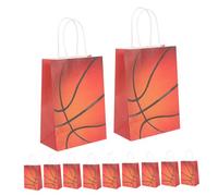 minkissy Bolsas de Obsequio Baloncesto Pequeñas 24 Piezas Papel con Asa para Fiestas Deportivas Cumpleaños Navidad Obsequio Fiesta Deporte
