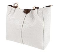 minkissy Bolso de Cuero PU Blanco Convertible con Diseño Trenzado Bolso de Hombro y Bandolera para Mujer para Verano y Fiesta