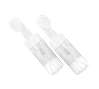 minkissy Botella de Espuma Portátil para Lavar la Cara 2 Piezas 120 Ml Cepillo Compacto Dosificador Viaje Cuidado Facial