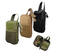 minkissy Botiquín Médico Táctico Portátil para Accesorios Kit de Primeros Auxilios Bolsa de Emergencia Bolsillo de Almacenamiento Color Tierra