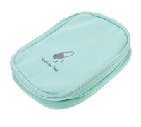 minkissy Botiquín Portátil De Primeros Auxilios Pequeño Verde, Bolsa De Medicamentos Apertura Amplia, Material Resistente Para Viaje, Senderismo y Uso Doméstico, Pastillero Adaptable Para Emergencias
