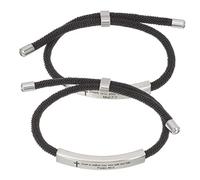 minkissy Brazalete de Cuerda de Inspiradoras Pulsera Decorativa para Hombres y Mujeres para Festival y Ocasiones Obsequios 2 Piezas