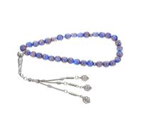 minkissy Brazalete de vidrio pulsera delicada delicado Rosario Pulsera de cuentas cadena de cuentas Favores de la cuenta de oración cuentas de oración islámicas aleación Azul