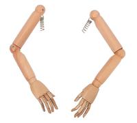 minkissy Brazo de Maniquí Infantil de Madera Natural, Articulado y Flexible, Tamaño Mediano, Accesorio de Reemplazo para Modelos Artísticos y Exhibiciones Creativas