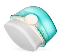 minkissy Brocha para Base de Maquillaje Plana Compacta con Cerdas Sintéticas Suaves y Funda Protectora, Aplicador Portátil para Maquillaje Líquido y Protección Solar, Adecuado para Viaje