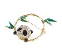 minkissy broche de panda accesorios fiesta dibujos animados insignia broche inicial llave broche pin estética pin de solapa de ropa para mujer alfiler estético Broche Panda Aleación de zinc