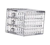 minkissy Caja De Almacenamiento De Cosméticos Transparente Estuche De Almacenamiento Para Guardar Joyas Pintalabios y Maquillaje Organizador De Gran Capacidad Para Baño y Dormitorio