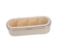 minkissy Caja De Almacenamiento De Huevos De Organizador De Maquillaje Transparente 4 Compartimentos De Plástico