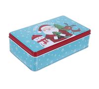 minkissy Caja De Hojalata Para Galletas Navideñas Lata De Dulces Navideños Contenedores De Hojalata Para Decoración Obsequio