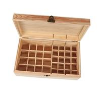 minkissy Caja De Madera para Aceites Esenciales Compartimentos Almacenamiento Botellas Aromaterapia Protección Solar Diseño Compacto y Práctico