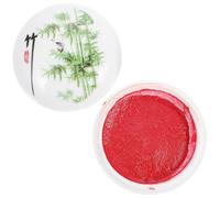 minkissy Caja de Tinta de Porcelana Roja para Caligrafía China, Recipiente de Cerámica de 7 CM para Almacenamiento de Pasta de Tinta, Herramienta para Estudiantes y Artistas de Pintura