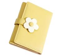 minkissy Cartera Pequeña para Niñas Estampado de Flores, Cartera Plegable de Cuero PU, Estilo Coreano Simple, Portátil Uso Escolar Aire Libre