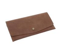 minkissy Cartera Plegable De Piel Marrón Organizador De Tarjetas De Credito Titular De Dinero Billetera De Viaje Billetera De Billetes De Un Billetera Pequeña Cuero PU Light Brown
