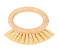 minkissy cepillo de barba de bambú recortador de pelo de la nariz Hombres cepillo de limpieza cepillo de afeitar brocha afeitar hombre cepillo limpieza cepillo de con mango Yellow