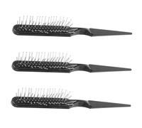 minkissy Cepillo para Cabello de Mujer 3 Pcs Peine de Masajeador Peine para Seccionar para Estilistas para Cabello Teñido y Lacio Cerdas de Alambre Mango Largo