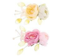 minkissy Clip Lateral De Flor China 2 Uds. Campana De Flor Pasador Para El Pelo Pasador Vintage Para Novia Pelo De Boda Traje Tradicional Kimono Tocado Hanfu