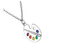 minkissy Collar de Aleación con Colgante de de Pintura Creativa para Estudiantes de Arte Joyería Artística Duradera y Regalo para Niñas y Alumnas