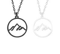 minkissy Collares Creativos para Mujer 2piezas Diseño Hueco Redondo, Aleación de Moda Decoración Interesante y Acabado Fino para Accesorios de Calle y Viaje