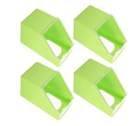 minkissy Comedero Colgante para Pájaros 4 Piezas, Dispensador de Comida para Palomas y Codornices, Contenedor de Alimento Abs Verde Tapa, Adecuado para Jaulas y Alimentación de Aves