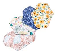 minkissy Compresas Menstruales Ultra Suaves Y Finas de Algodón de Carbón Reutilizables con Alas para Mujeres