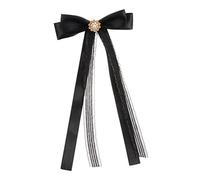minkissy corbata de moño ribbon broche pisacorbatas Amar vestdo pajarita de raso seda alfiler de corbata de cuello de cinta de los hombres arco pajarita con lazo pajarita de cinta Black