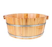 minkissy Cuenco De Madera Para Remojo De Pies Cubo Para Baño De Pies Lavabo De Madera Para Remojo Cubo Para Sauna Cubo De Madera Para Spa De Pies Masaje De Sauna