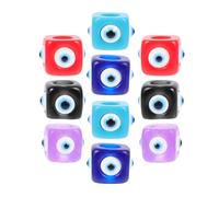 minkissy Cuentas Sueltas de Plástico Ojo Dado Mezcla 10 Piezas, Espaciadoras para Pulseras y Manualidades Diy, Materiales para Fabricación de Joyas y Dijes de Bricolaje Color Aleatorio