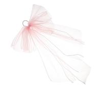 minkissy Cuerda De Cabello De La Novia Fiesta Mujer Velo Despedida De Soltera Venda Plisado Ducha Arco Bajo Bordado Nupcial Rápido Novio Dama De Honor Género Boda Rosa Malla