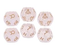 minkissy Dados de Adivinación de Resina 12 Caras 20 Mm, Juego de Accesorios para Tarot y Mesa, 2 Sets para Fiestas y Juegos de Divinidad, Dados de Números Multifacéticos para Oráculo