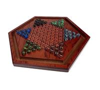 minkissy Damas Chinas de Madera Natural para Tablero Hexagonal Educativo Familiar Vidrio de Mesa Infantil para Desarrollo Cognitivo y Coordinación Mano