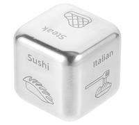 minkissy Datos De Decisión De Comida para Familias y Parejas Dados Pequeños De Acero Inoxidable para Decidir La Cena Reuniones y Fiestas Juego Divertido para Tomar Decisiones Rápidas