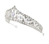 minkissy De Gemas De Imitación Tiara De Novia Para Boda Accesorios De Boda Brillantes Coronas Para Mujer Para Fiesta De Cumpleaños