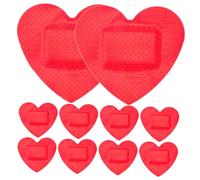 minkissy de Pe Cuidado de Heridas en Forma de Corazón 10 Parches Adhesivos Vendajes Transpirables y Flexibles Ideales para Uso Diario