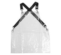 minkissy Delantal de trabajo unisex de TPU transparente resistente al aceite ajustable para peluquería salón estilista delantal de peluquería (22,79 x 23,58 pulgadas)
