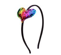 minkissy Diadema con Forma de Corazón Y Lentejuelas para Ocasiones Especiales para Mujer para Cumpleaños Y Fiestas Artesanía Exquisita