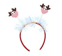 minkissy diadema de amor ciervo cornamenta Cuerno diademas reno adulto accesorios para el cabello de navidad banda de pelo de navidad tocado del día de san valentín paño